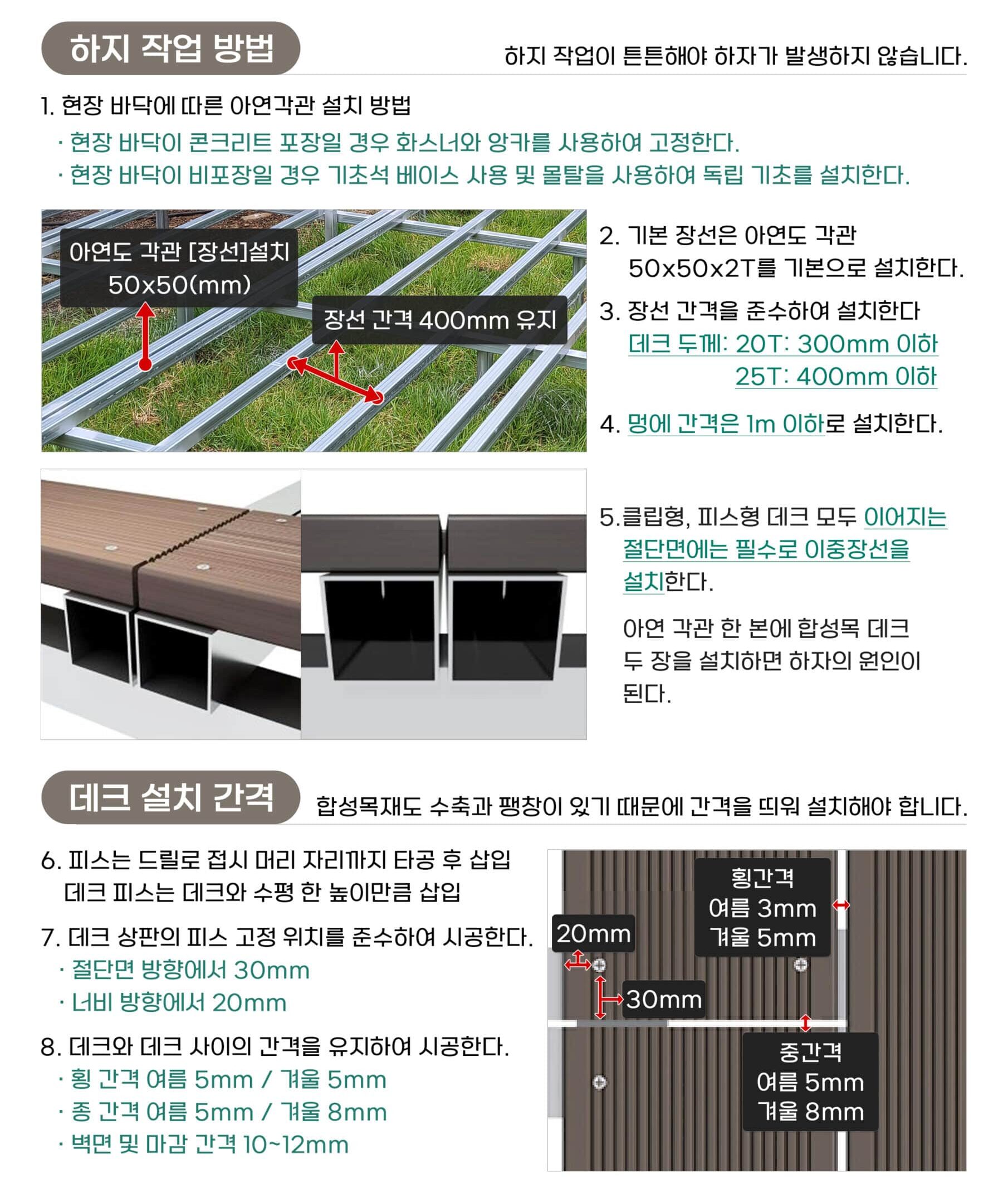 데크 시공 시방서 읽는 법 – 보증받는 시공의 조건 시공 사진 1